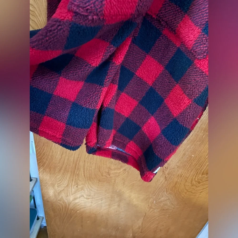 Chubbies The Lumberjack Red and Black Plaid Hooded Onesie XXL